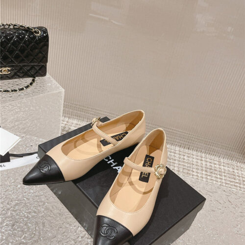 High Quality Luxury Chanel New Sunflower Buckle Mary Jane Shoes – Style 01862 product detail