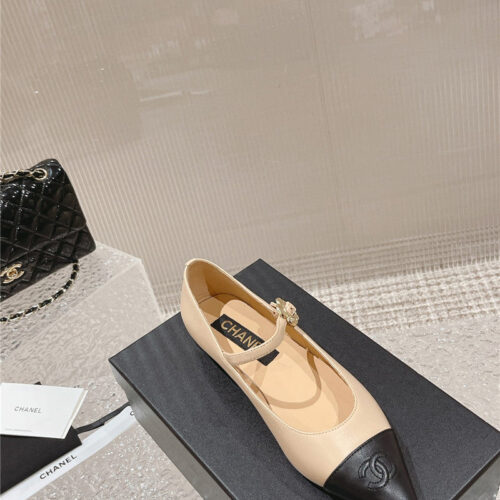 High Quality Luxury Chanel New Sunflower Buckle Mary Jane Shoes – Style 01862 product detail