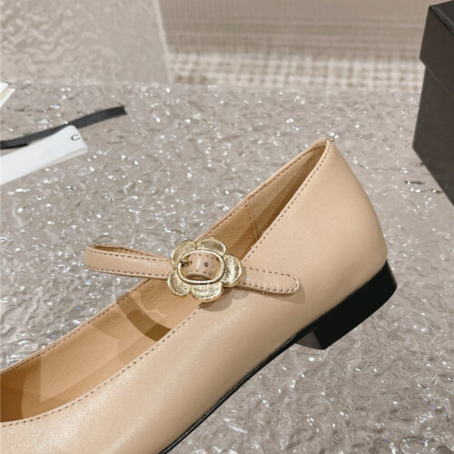 High Quality Luxury Chanel New Sunflower Buckle Mary Jane Shoes – Style 01862 product detail