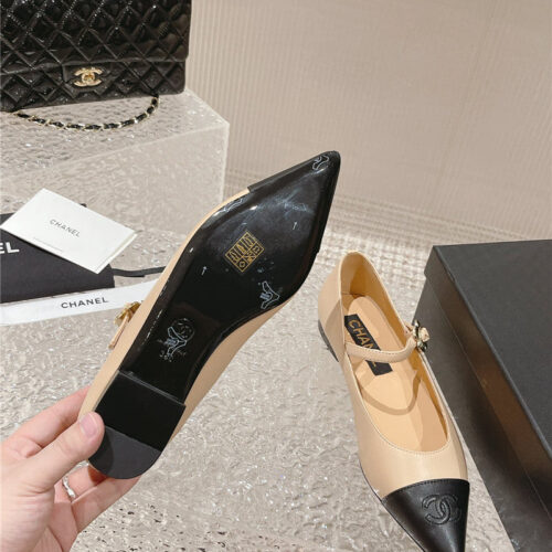 High Quality Luxury Chanel New Sunflower Buckle Mary Jane Shoes – Style 01862 product detail