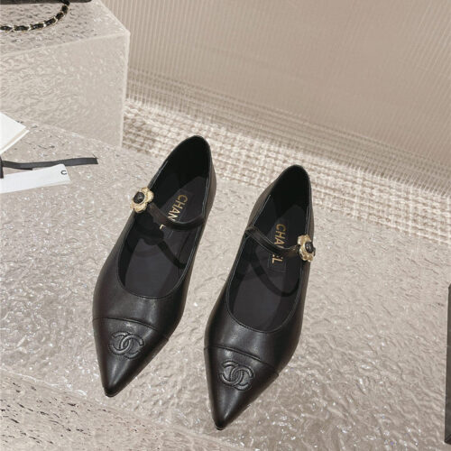 High Quality Luxury Chanel New Sunflower Buckle Mary Jane Shoes – Style 32934 alternate view