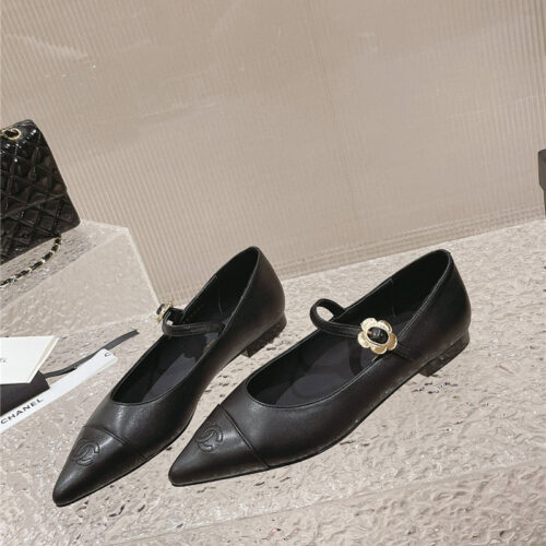 High Quality Luxury Chanel New Sunflower Buckle Mary Jane Shoes – Style 32934