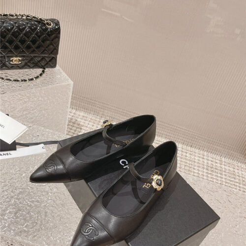 High Quality Luxury Chanel New Sunflower Buckle Mary Jane Shoes – Style 32934 product detail