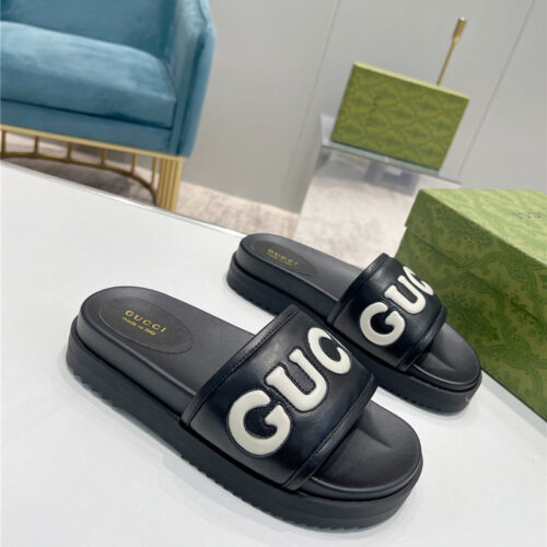 High Quality Luxury Gucci New Platform Slippers – Style 18163 alternate view