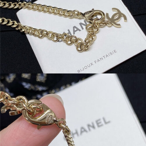 High Quality Luxury Chanel Four Leaf Flower Double C Heart Necklace product detail