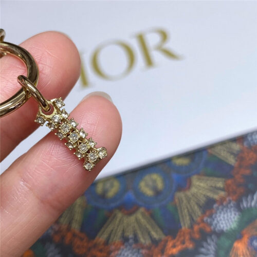 High Quality Luxury Dior Full Diamond Letter Brooch product detail