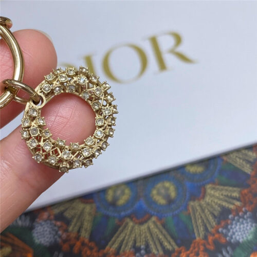 High Quality Luxury Dior Full Diamond Letter Brooch product detail