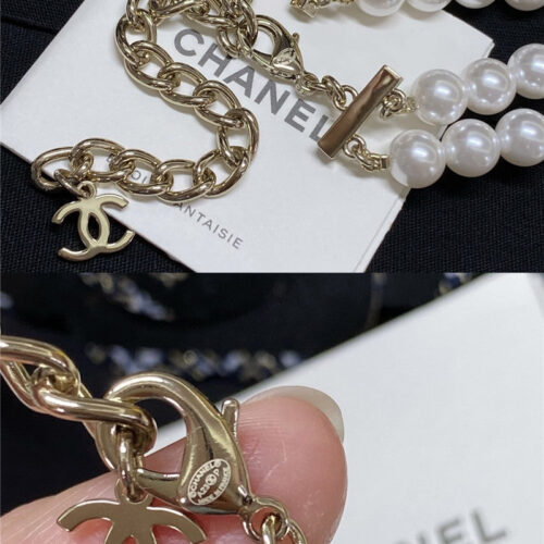 High Quality Luxury Chanel Lock Pearl Necklace – Style 50158 product detail