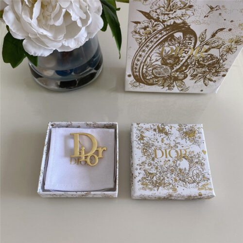 High Quality Luxury Dior Frosted Letter Brooch