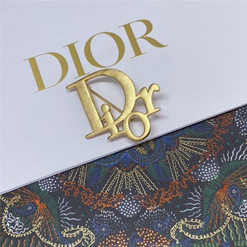High Quality Luxury Dior Frosted Letter Brooch alternate view