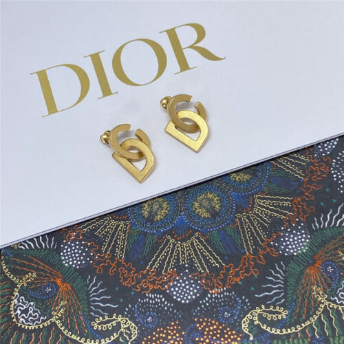 High Quality Luxury Dior Frosted Letter Earrings