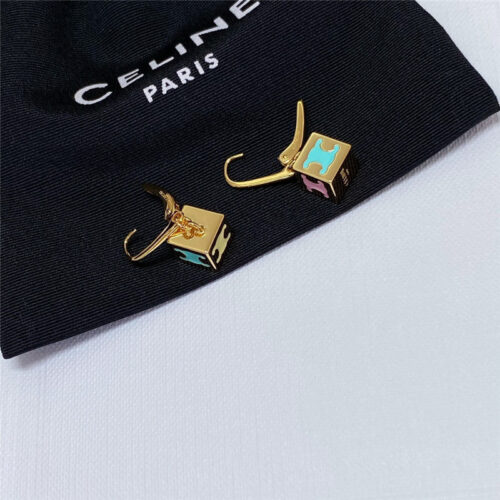 High Quality Luxury Celine Macaron Colorful Square Necklace product detail