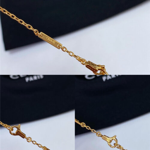 High Quality Luxury Celine Macaron Colorful Square Necklace product detail