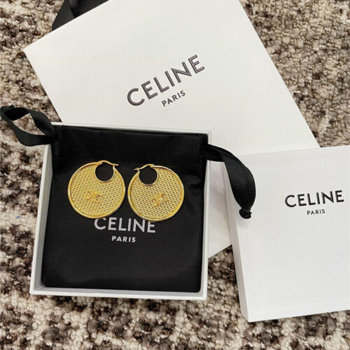 High Quality Luxury Celine Round Braided Earrings