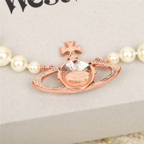 High Quality Luxury Vivienne Westwood Diamond And Pearl Necklace – Style 51653 product detail