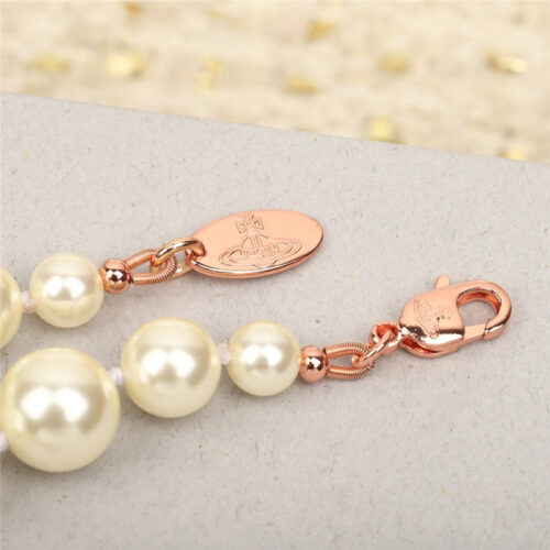 High Quality Luxury Vivienne Westwood Diamond And Pearl Necklace – Style 51653 product detail