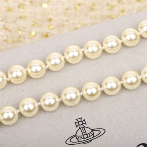 High Quality Luxury Vivienne Westwood Diamond And Pearl Necklace product detail
