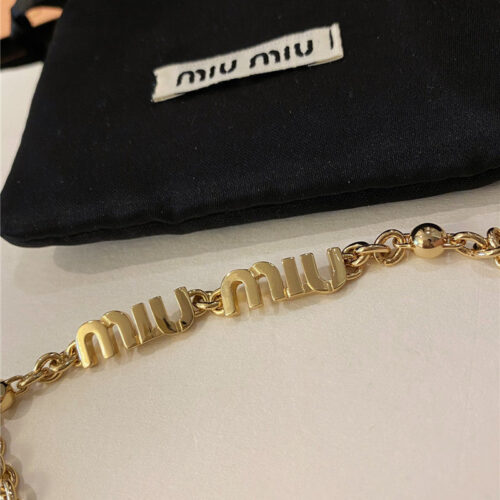 High Quality Luxury Miumiu Hollow Letter Bracelet alternate view
