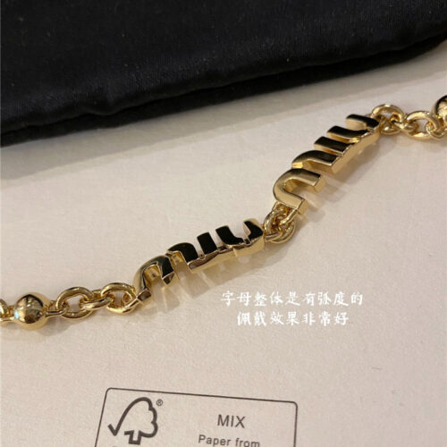High Quality Luxury Miumiu Hollow Letter Bracelet product detail