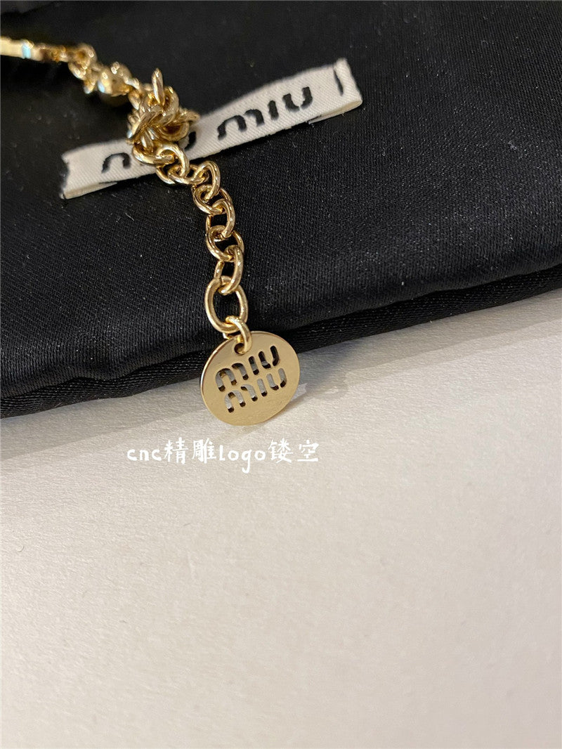 High Quality Luxury Miumiu Hollow Letter Bracelet product detail