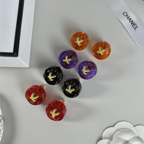 High Quality Luxury Chanel Button Small Stud Earrings
