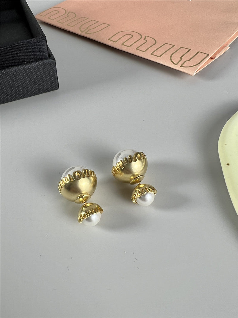High Quality Luxury Miumiu Pearl Earrings product detail
