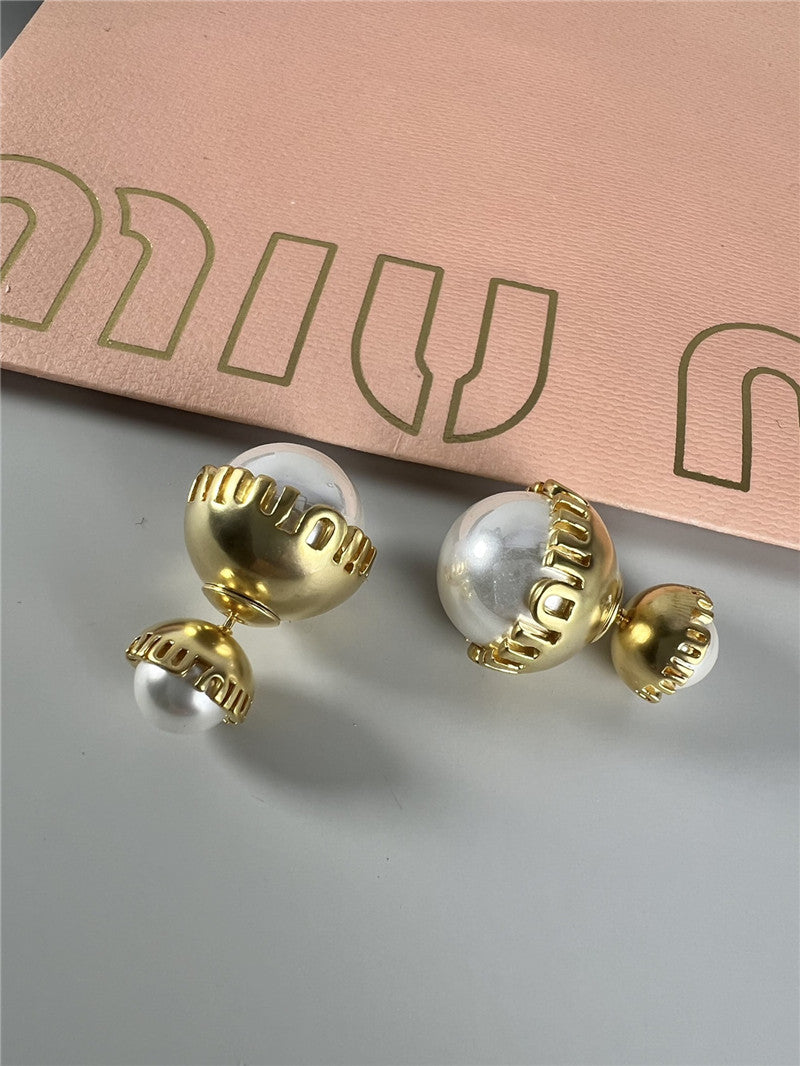 High Quality Luxury Miumiu Pearl Earrings product detail