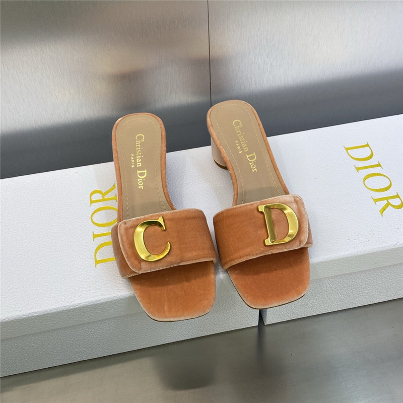 High Quality Luxury Dior Cd Letter Logo Metal Buckle Flat Color Block Sandals – Style 19494 product detail