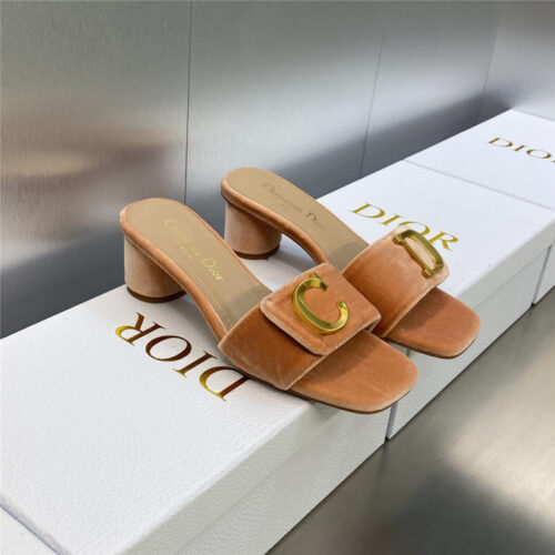 High Quality Luxury Dior Cd Letter Logo Metal Buckle Flat Color Block Sandals – Style 19494