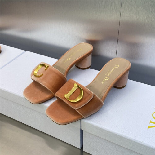 High Quality Luxury Dior Cd Letter Logo Metal Buckle Flat Color Block Sandals – Style 19494 alternate view