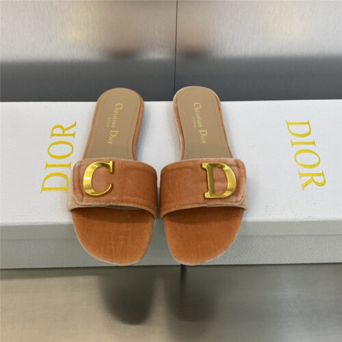 High Quality Luxury Dior Cd Letter Logo Metal Buckle Flat Color Block Sandals – Style 42086 product detail