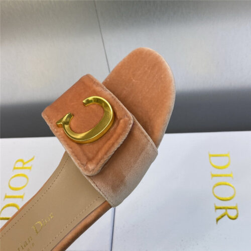 High Quality Luxury Dior Cd Letter Logo Metal Buckle Flat Color Block Sandals – Style 42086 product detail