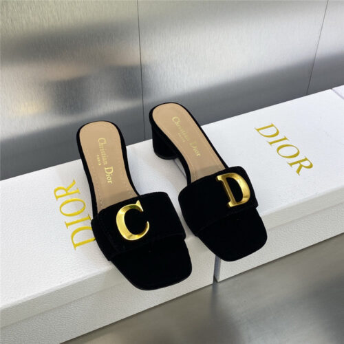 High Quality Luxury Dior Cd Letter Logo Metal Buckle Flat Color Block Sandals – Style 97411 alternate view