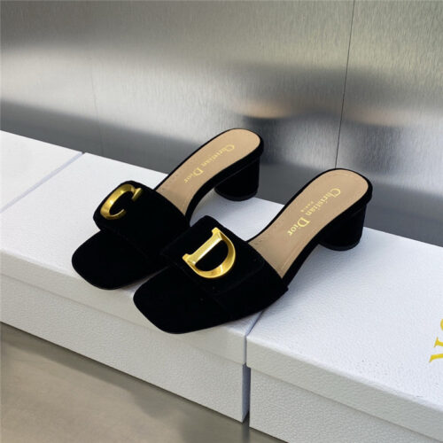 High Quality Luxury Dior Cd Letter Logo Metal Buckle Flat Color Block Sandals – Style 97411 product detail