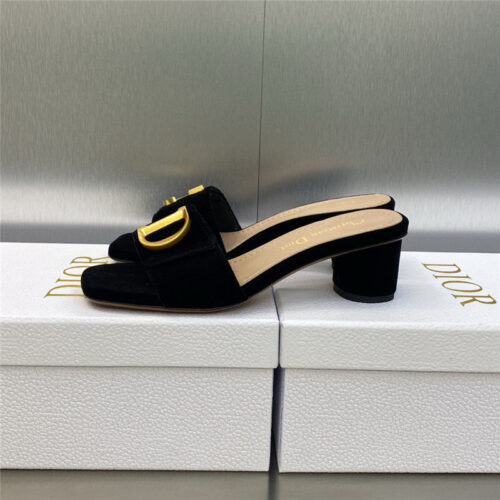 High Quality Luxury Dior Cd Letter Logo Metal Buckle Flat Color Block Sandals – Style 31910 product detail