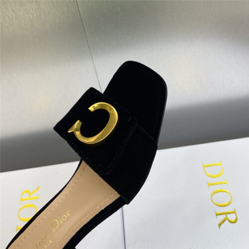 High Quality Luxury Dior Cd Letter Logo Metal Buckle Flat Color Block Sandals – Style 31910 product detail