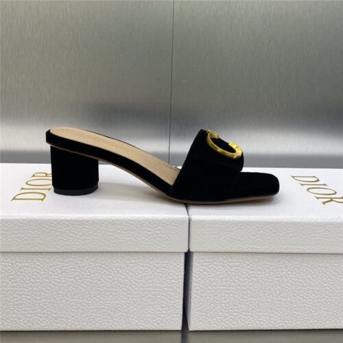 High Quality Luxury Dior Cd Letter Logo Metal Buckle Flat Color Block Sandals – Style 97411 product detail
