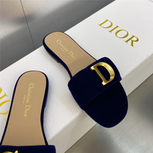 High Quality Luxury Dior Cd Letter Logo Metal Buckle Flat Color Block Sandals – Style 21734 product detail
