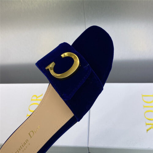 High Quality Luxury Dior Cd Letter Logo Metal Buckle Flat Color Block Sandals – Style 21734 product detail