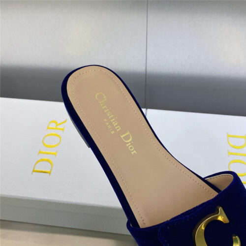 High Quality Luxury Dior Cd Letter Logo Metal Buckle Flat Color Block Sandals – Style 21734 product detail