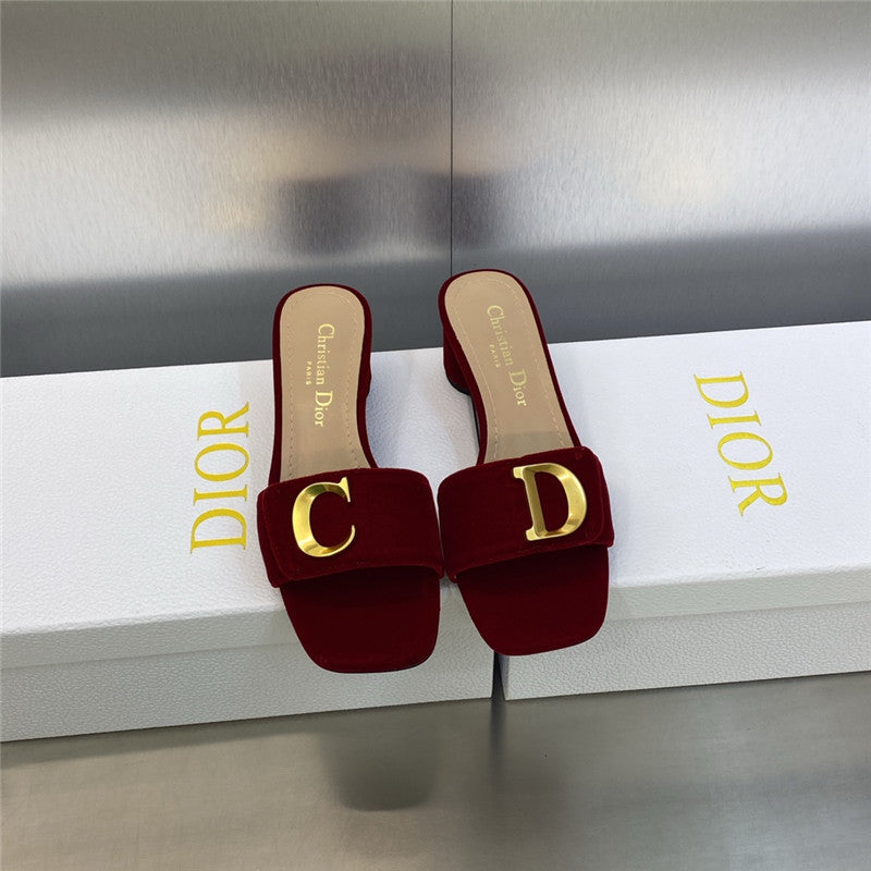 High Quality Luxury Dior Cd Letter Logo Metal Buckle Flat Color Block Sandals – Style 52771 product detail