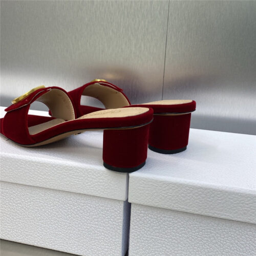 High Quality Luxury Dior Cd Letter Logo Metal Buckle Flat Color Block Sandals product detail