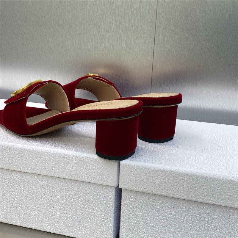 High Quality Luxury Dior Cd Letter Logo Metal Buckle Flat Color Block Sandals – Style 52771 product detail