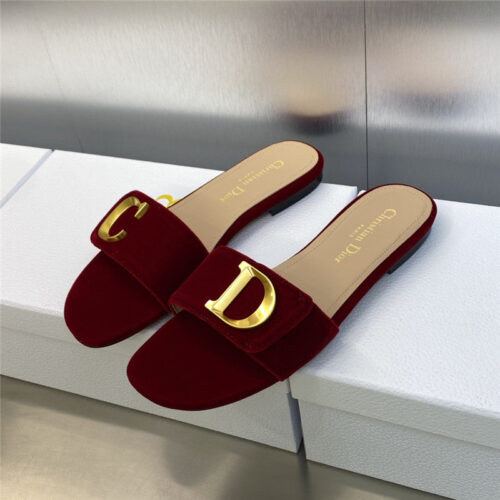 High Quality Luxury Dior Cd Letter Logo Metal Buckle Flat Color Block Sandals – Style 39238 alternate view