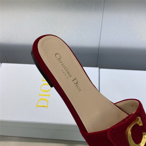 High Quality Luxury Dior Cd Letter Logo Metal Buckle Flat Color Block Sandals – Style 39238 product detail