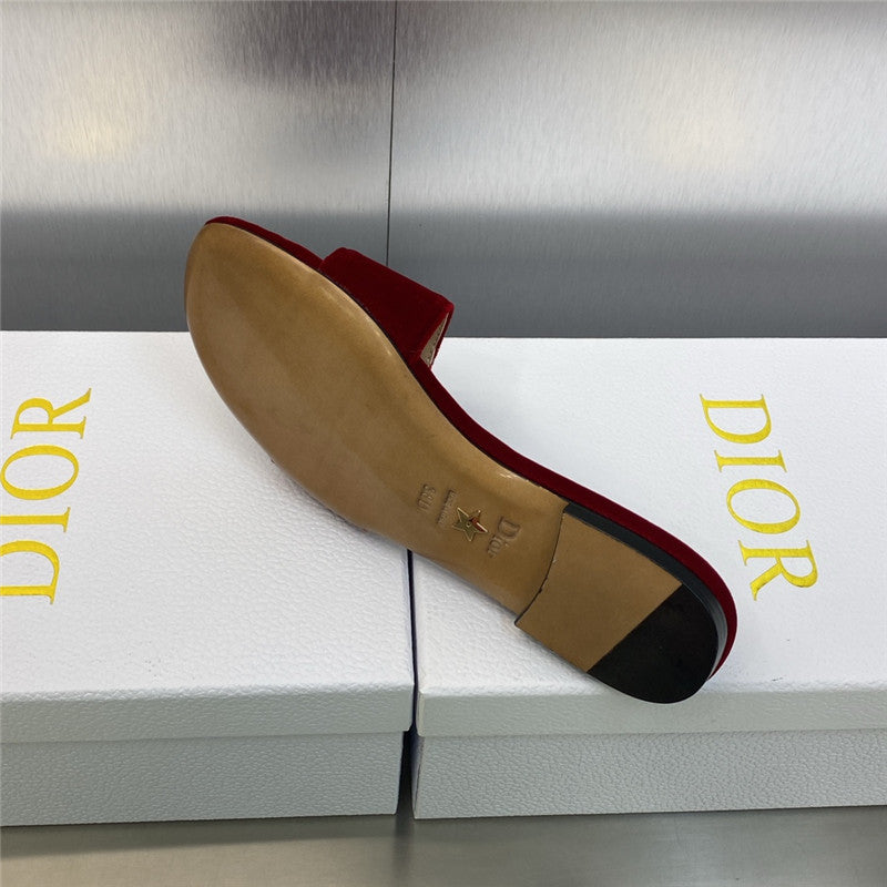High Quality Luxury Dior Cd Letter Logo Metal Buckle Flat Color Block Sandals – Style 39238 product detail