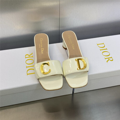 High Quality Luxury Dior Cd Letter Logo Metal Buckle Flat Color Block Sandals – Style 94598 product detail