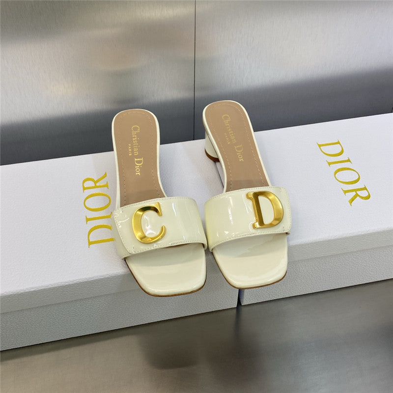 High Quality Luxury Dior Cd Letter Logo Metal Buckle Flat Color Block Sandals – Style 73667 product detail
