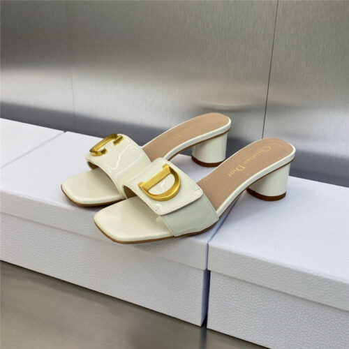 High Quality Luxury Dior Cd Letter Logo Metal Buckle Flat Color Block Sandals – Style 73667 alternate view