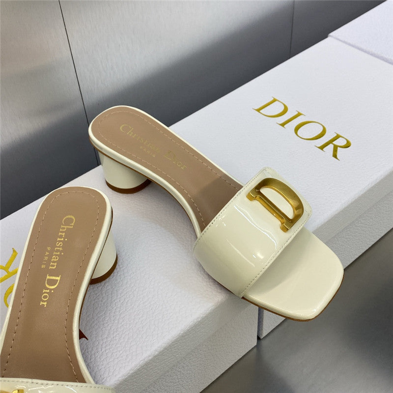 High Quality Luxury Dior Cd Letter Logo Metal Buckle Flat Color Block Sandals – Style 73667 product detail